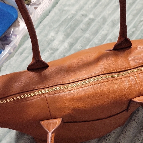 Universal Thread Tan Leather Tote - Picture 4 of 5
